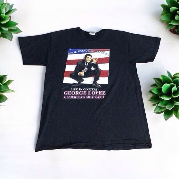 George Lopez Live In Concert Tour 2008 Size Large Short Sleeve Y2K T Shirt - Picture 1 of 9